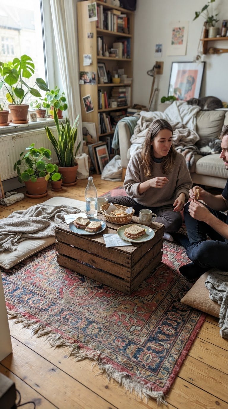 Picnic indoor in Stile Bohemien