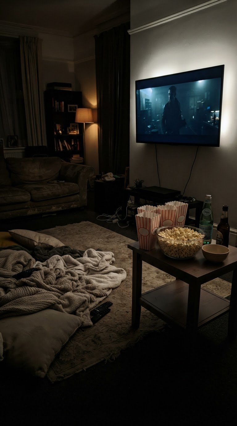 6. Cinema in Salotto con Popcorn Bar