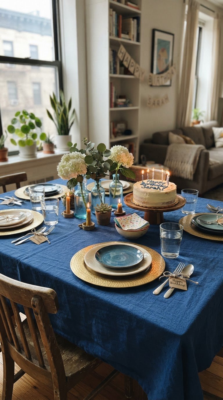 Tavola Imperiale Blu Cobalto e Oro
