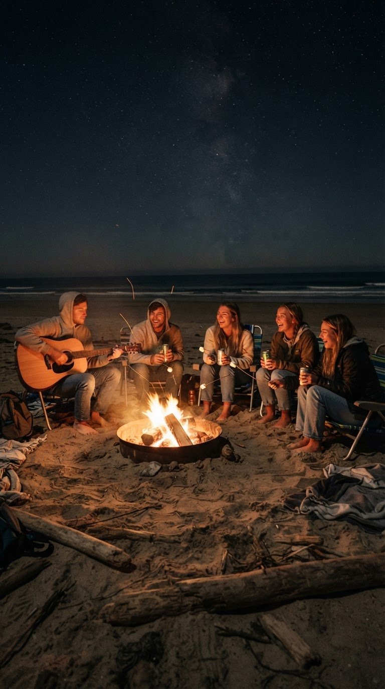 12. Serata Falò e Chitarra in Spiaggia o in Campagna