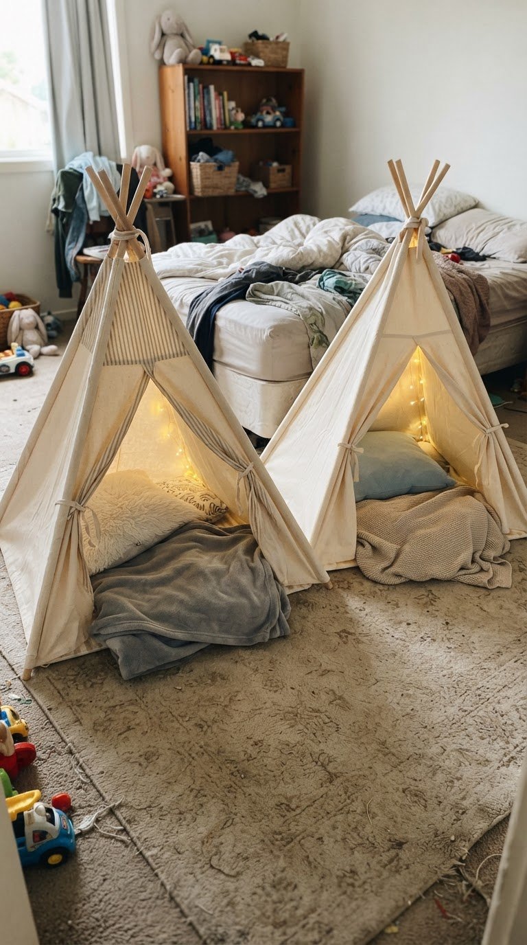 14. Pigama Party di Lusso con Allestimento Tende Tipi