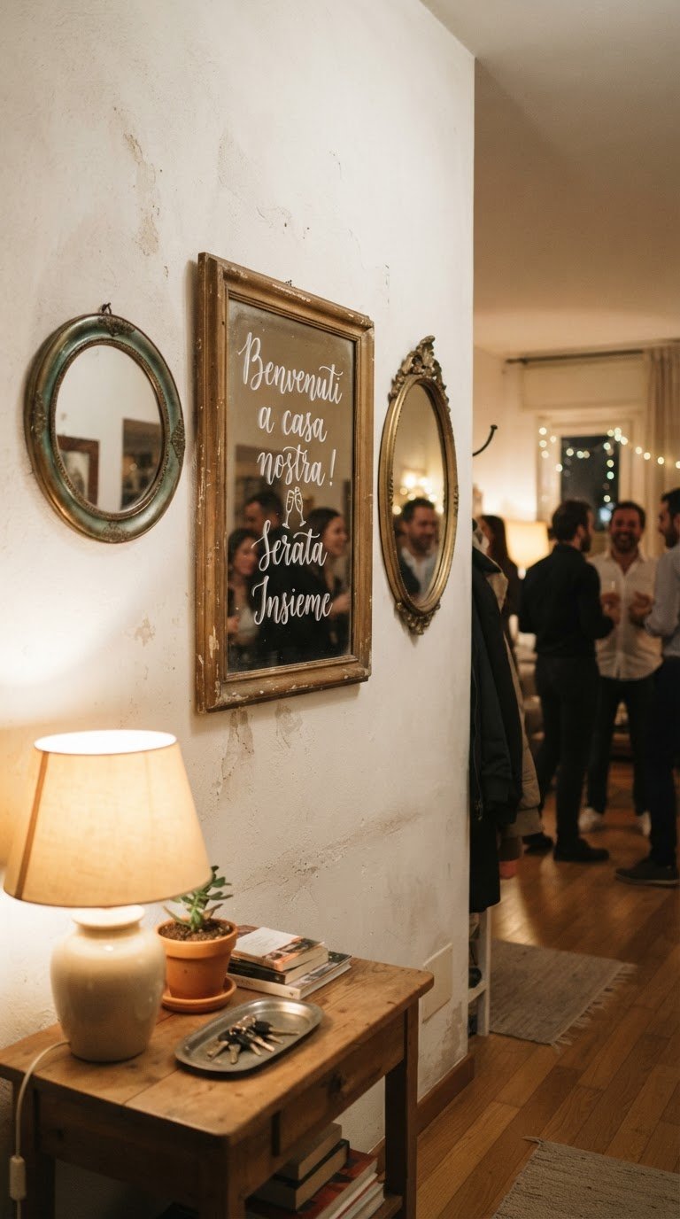 2. La Galleria di Specchi Anticati con Calligrafia a Specchio