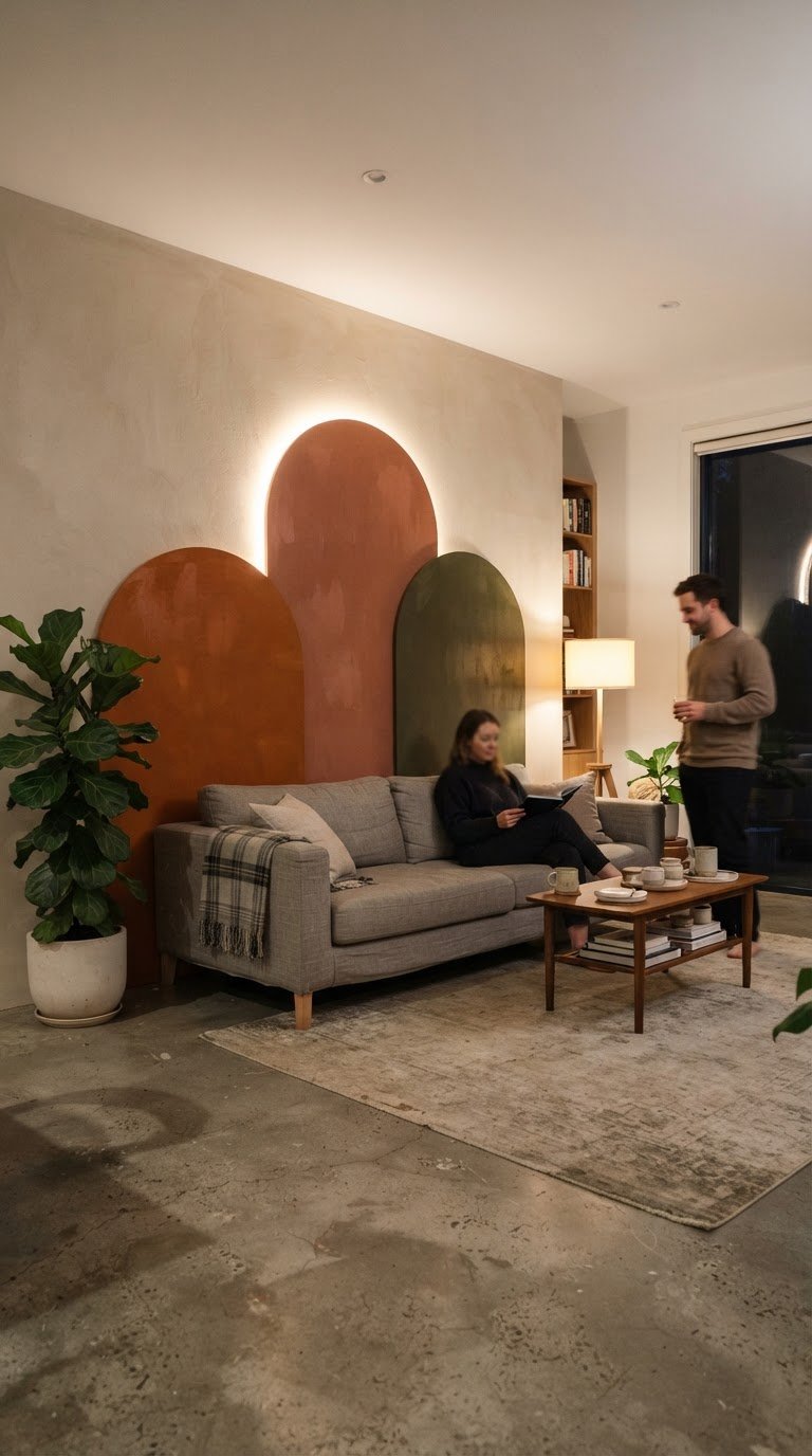 4. Il Backdrop Cromatico a Pannelli Curvi Sovrapposti