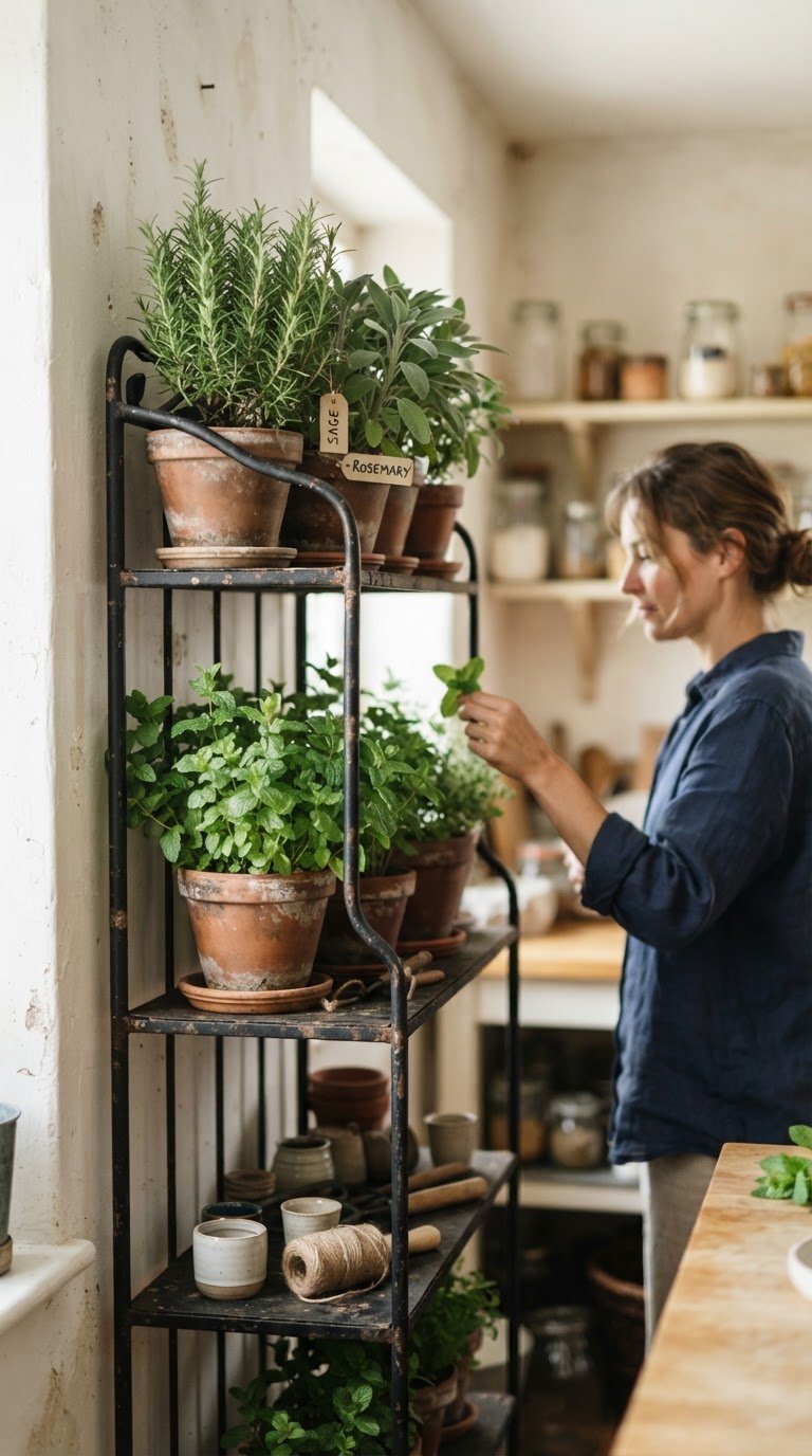 5. La Parete Botanica Vivente di Piante Aromatiche in Vaso