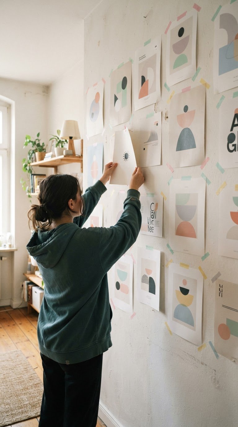 4. La Parete dei Poster d'Autore Personalizzati da Staccare e Portare a Casa