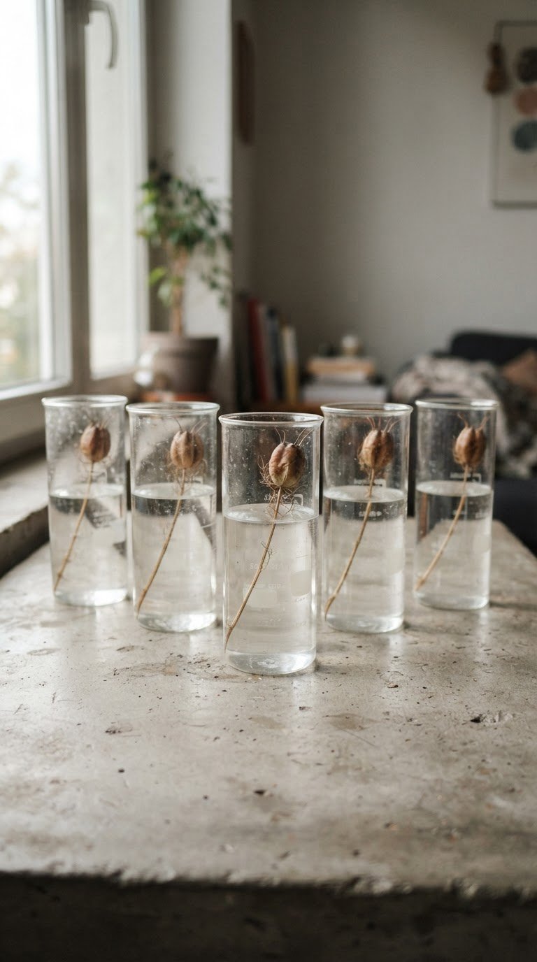 Il centrotavola a stelo singolo in vasi di vetro borosilicato