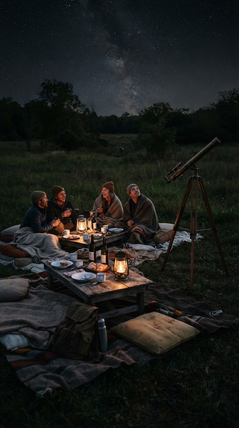 Il Picnic Notturno sotto la Pioggia di Stelle e Astrofisica