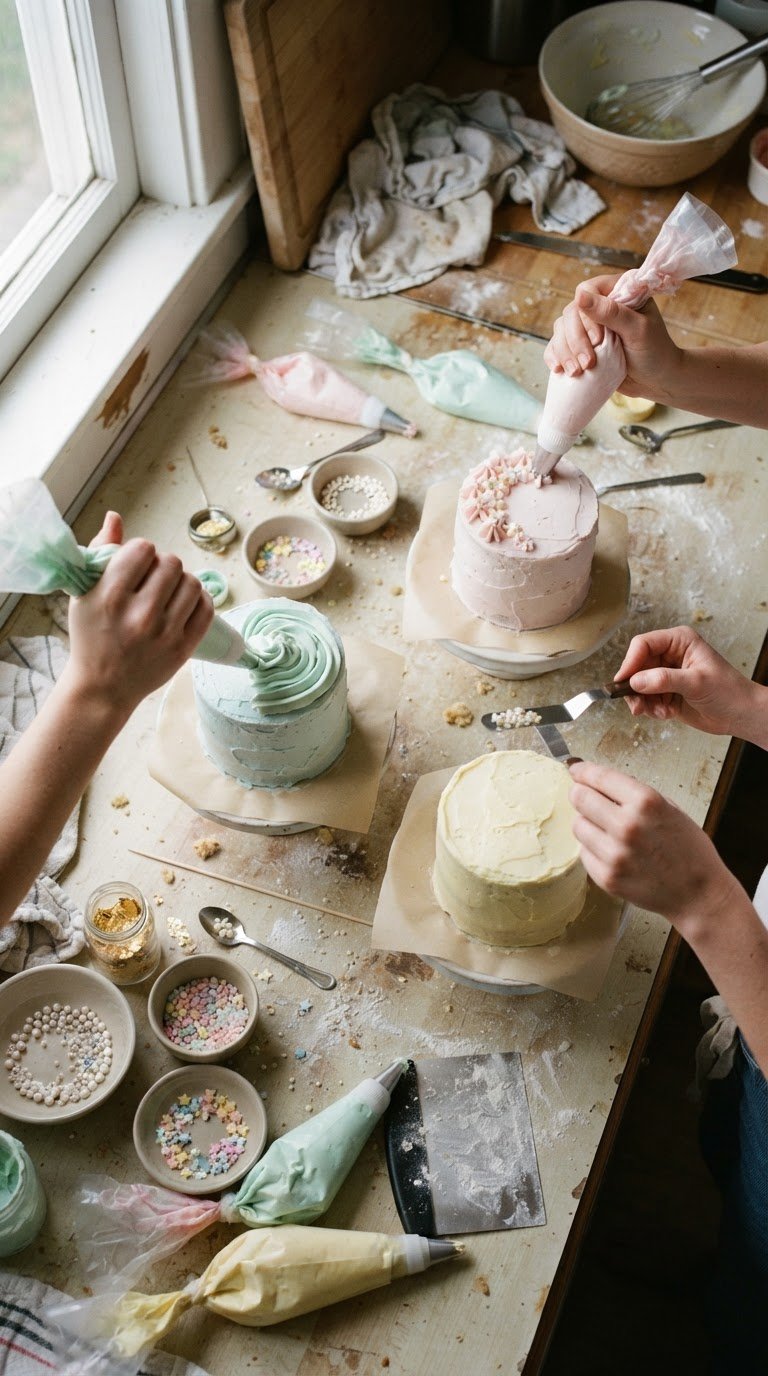Il 'Korean Cake Design' Contest (Decorazione di mini torte pastello con sac à poche)