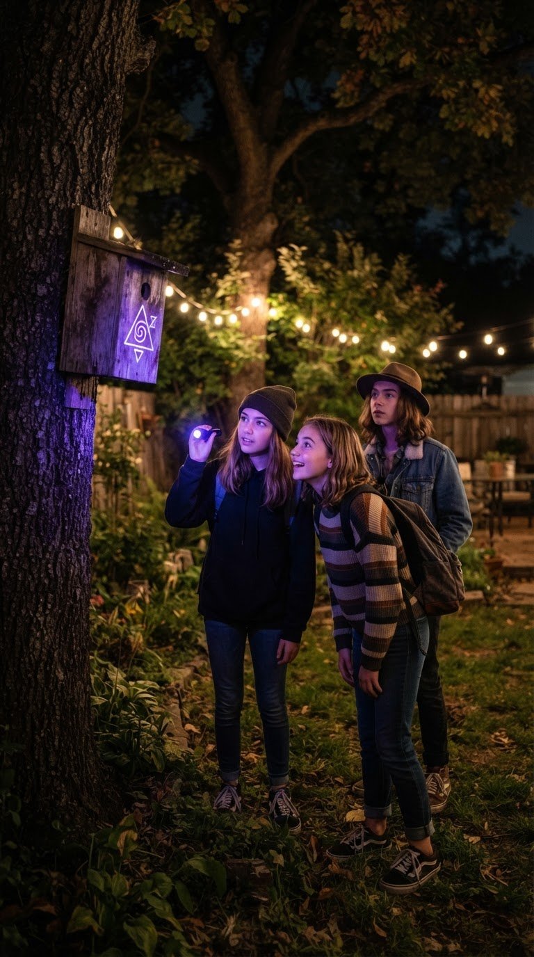 L'Escape Room Crepuscolare in Giardino (Enigmi fisici e torce UV tra gli alberi)